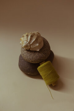 Zen Balance: Shell, Stones, and Thread