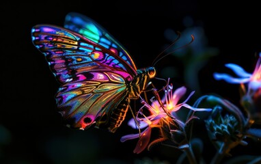 Vibrant Butterfly on Floral Bloom