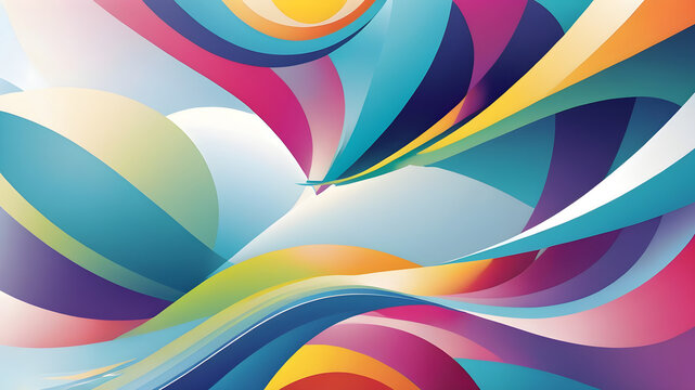 Rainbow Design. With colorful waves, urves and dynamic patterns. For eye-catching backgrounds, bringing a lively and energetic feel to any visual project.