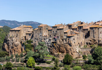 Fototapeta premium Pitigliano - the picturesque medieval town founded in Etruscan time on the tuff hill in Tuscany, Italy.