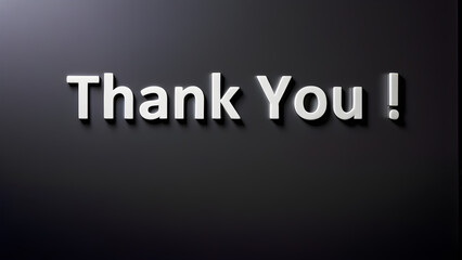 Thank You text on black or Dark background