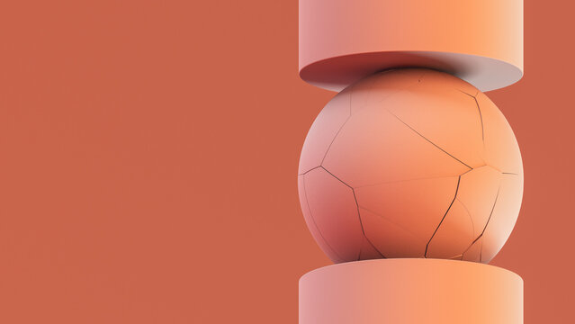 The ball cracked.
