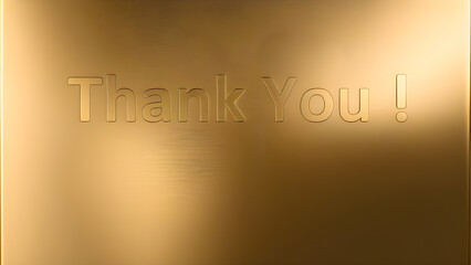 Obraz premium Thank You text on Gold background