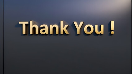 Thank You text on black or Dark background