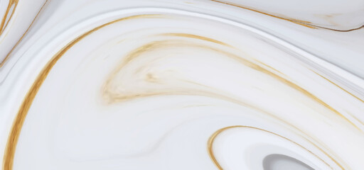 Abstract hand painted liquid ink gold splashes effect.  Abstract luxurious natural fluid art marble in alcohol ink technique vector illustration. Abstract marble white and gold background