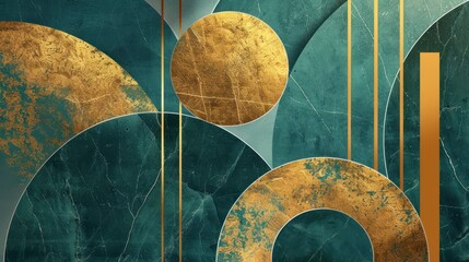Navy blue Gold abstract wave line arts background . Luxury wallpaper design for prints, wall arts and home decoration, cover and packaging design.