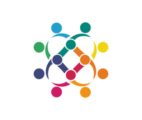 Colorful Group of People logo sign