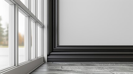 Obraz premium A white door with a white frame and pillars