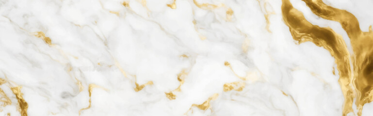 Luxurious white and gold marble textured background. Luxurious Italian Carrara marble for floor. Abstract design. polished onyx marble with high resolution golden splatter effect. Luxury modern art.