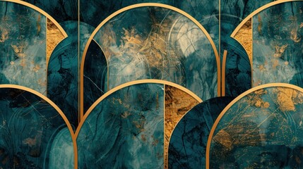 Navy blue Gold abstract wave line arts background . Luxury wallpaper design for prints, wall arts and home decoration, cover and packaging design.