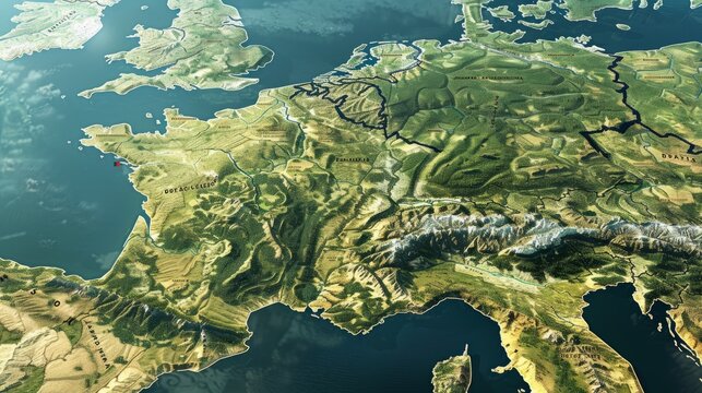 Digital Map Of france