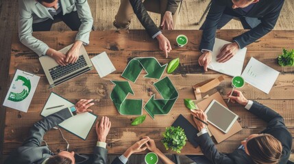 A Corporate Team Embracing Sustainability