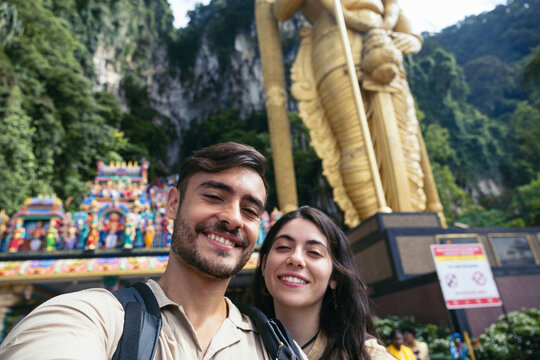 Tourist at Batu Caves