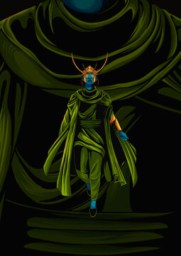 illustration of krisna. fan art of krisna god