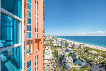 Photo taken over Miami Beach Florida