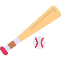 Baseball and Bat Icon