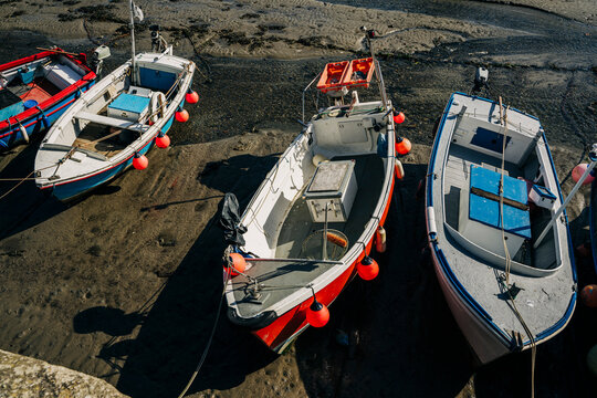 Cornwall fishing boats in Porthleven