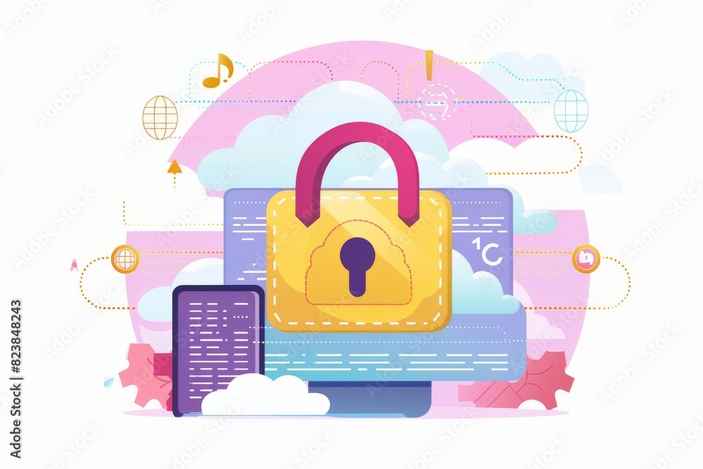 Poster innovative cloud data protection with advanced security and encryption measures