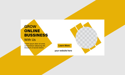 Digital marketing agency and corporate  facebook cover template
