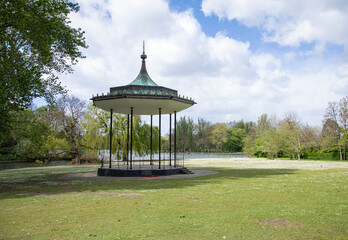 The bandstand in The Regents Park, Westminster, London, England
