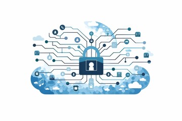 Cyber security with cloud technology and secure online data network for digital protection