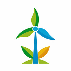 Electro Windmill Sustainable Energy logo on a white background
