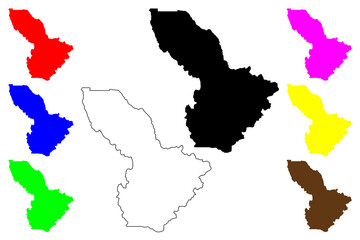 Summit County, Colorado (U.S. county, United States of America,USA, U.S., US) map vector illustration, scribble sketch Summit map