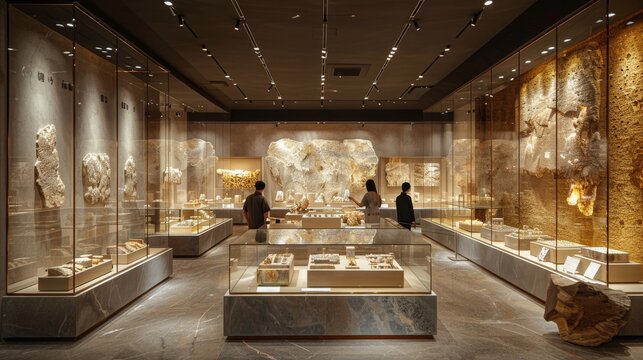Museum Filled With Glass Cases