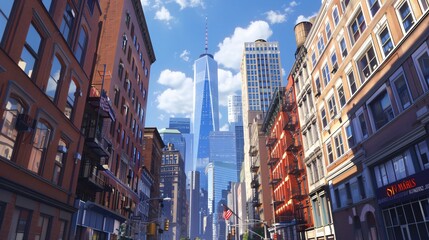 Fototapeta premium New York City Architecture Business Background