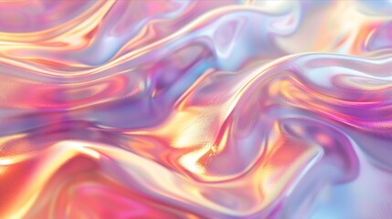 Obraz premium Iridescent abstract backdrop with vibrant colors blending smoothly together