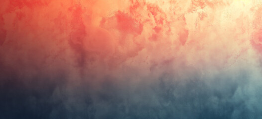 A beautiful abstract background resembling cloudy skies with a transition from deep blue to fiery red hues. Perfect for atmospheric designs, digital art, and presentations.