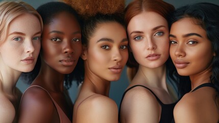 Fototapeta premium Diverse confident fashion models