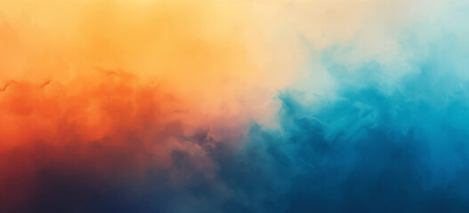 Blended bright gradient background, orange to blue spectrum, soft texture, minimalism, Gradient watercolor texture background