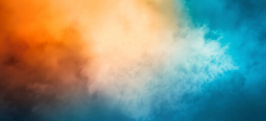 Blended bright gradient background, orange to blue spectrum, soft texture, minimalism, Gradient watercolor texture background