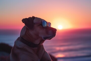 Chill Pup: Canine Coolness by the Sea