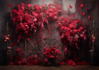 Gothic valentine's backdrop Halloween wallpaper
