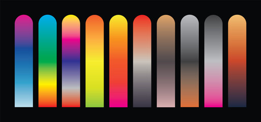Obraz premium Trendy colorful gradient vector icons. Buttons Websites, Vivid Color Spheres, Abstract minimal Background Templates for Flyers and Social Media story highlights, Web Gradient 
