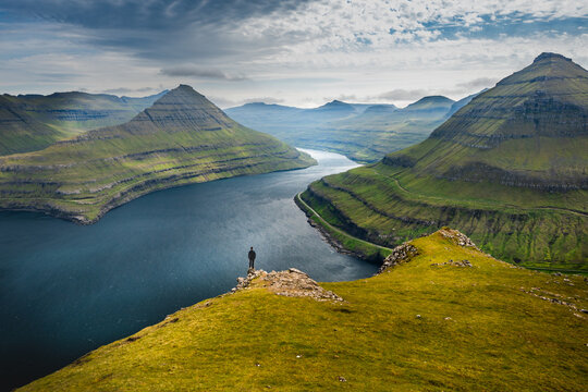 Lonely Person in Faroe Islands