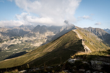 mountain landscape with clouds