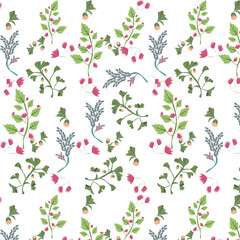 green summer pattern.floral illustration