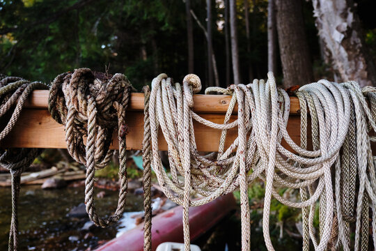 Boating Ropes on Dock 