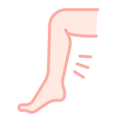 ふくらはぎのシンプルなアイコンイラスト