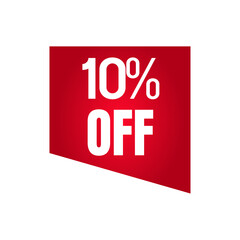 Red discount label, Discount label, Label sale 10% off