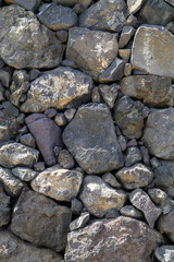 Close-up of a stone wall