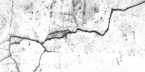 Black and white old concrete wall texture grunge overlay with cracks and scratches decorative vintage vector background.