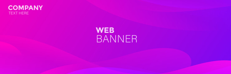 Abstract purple background, abstract vector background with wave, Web banner