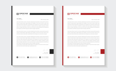 Obraz premium Modern Creative, Clean business style letterhead bundle of your corporate project design. Set to print. modern business letterhead in abstract design. Elegant template in minimalist. Print Ready A4