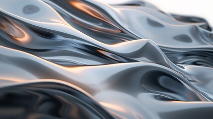 3D rendering of a smooth metal surface with soft lighting. The image is seamless and can be tiled to create a larger surface.