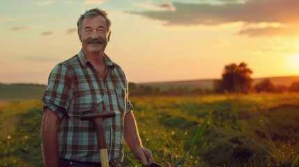 A Content Farmer at Sunset