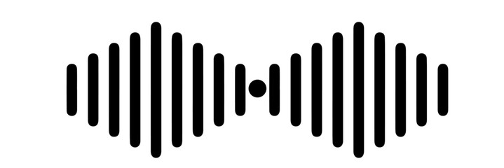 Podcast sound wave. Waveform pattern for music player, podcast, voise message, music app. Audio wave icon design eps 10 